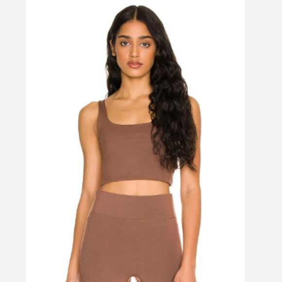 ALL ACCESS (Revolve) Tempo Crop Tank in Cappuccino - Picture 1 of 4